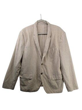 Old Navy Mens Blazer Sz XL Off-White Linen Blend Unstructured Beachy BizCasual